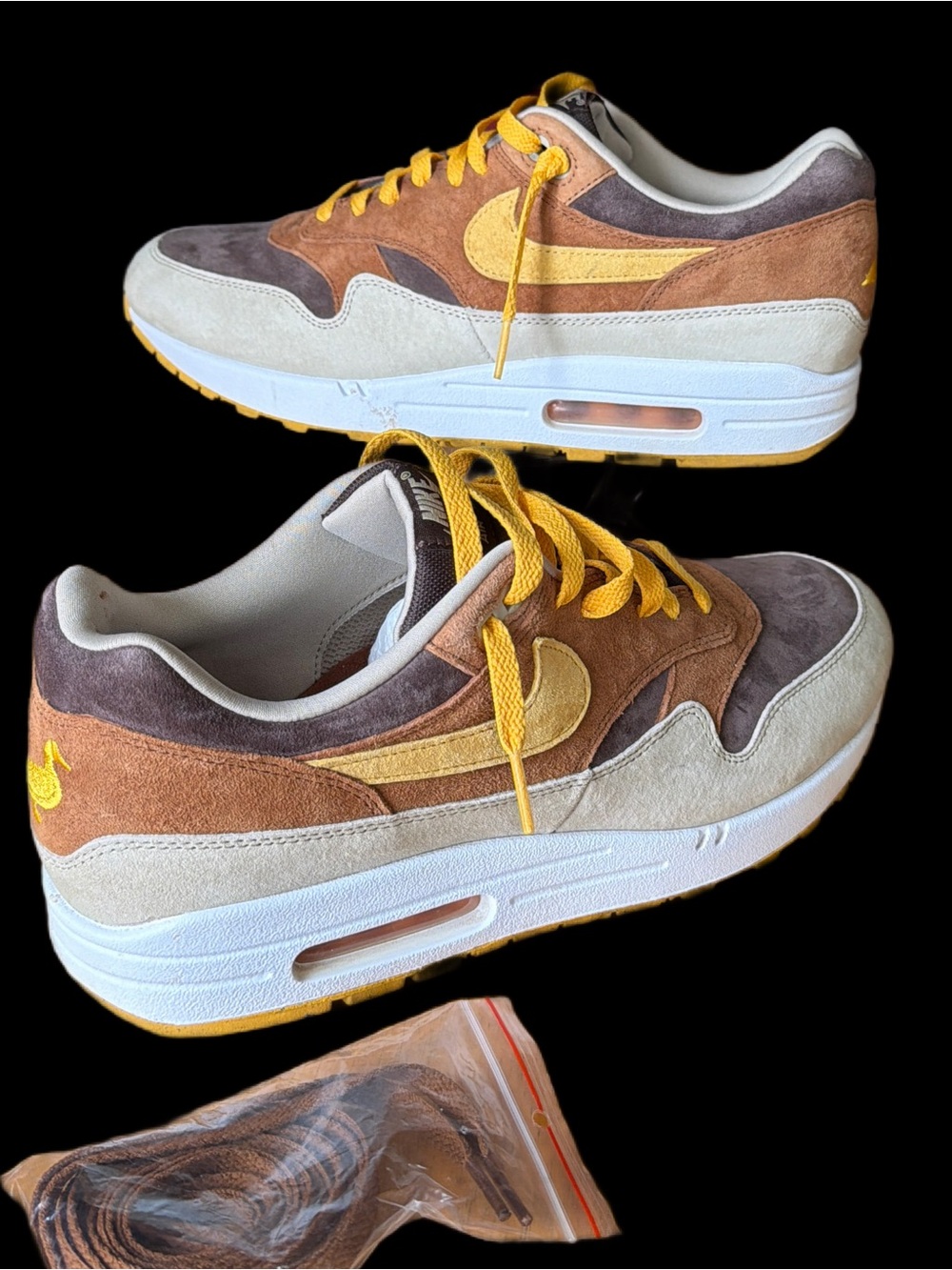 Nike AIR MAX 1 Premium Suede UGLY DUCKLING Pecan Yellow Men’s size 11